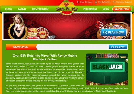 Pay by Mobile Blackjack Online