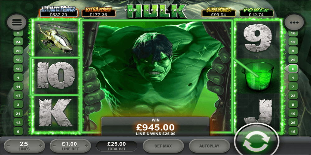 Incredible Hulk Slot Game Free Online