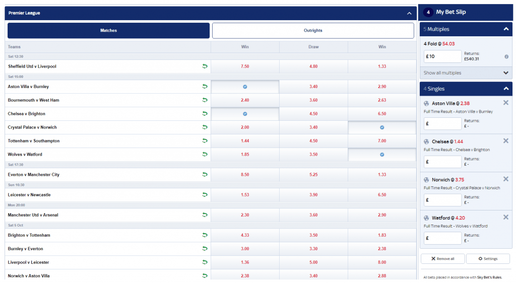 Sky Bet Deposit